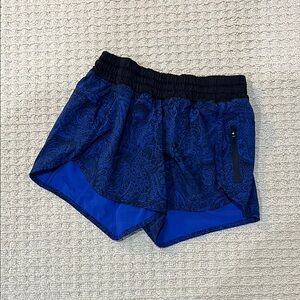 Women's Blue Patterned Shorts